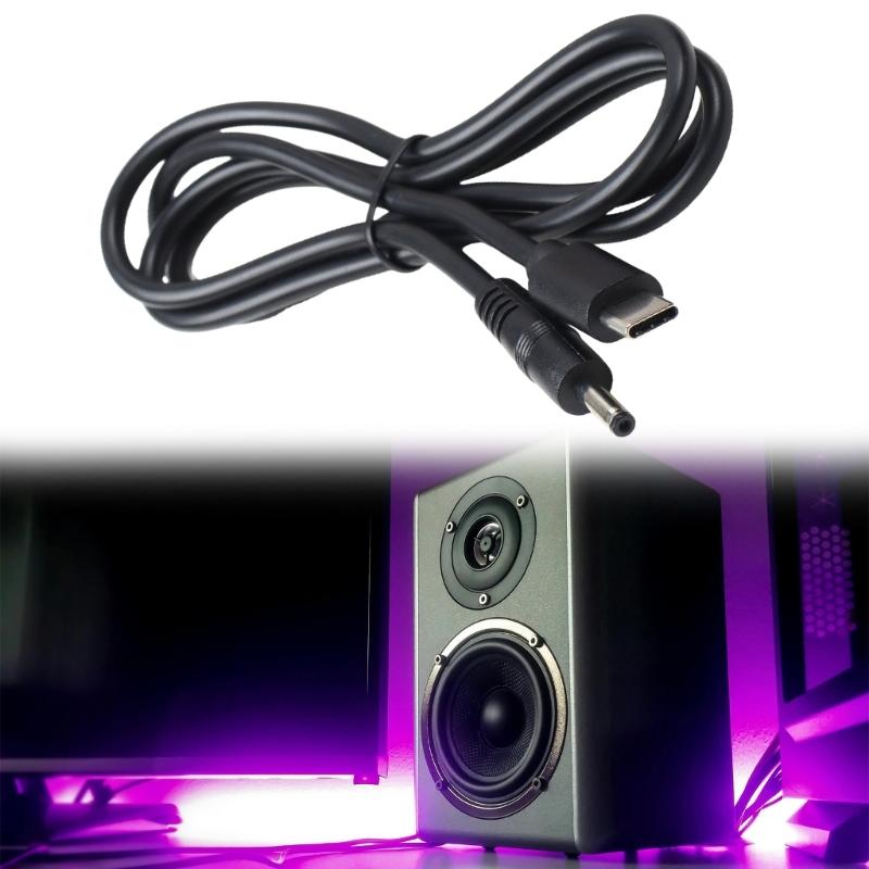 Type C To 12V Power Supply Cord 3.5x1.35mm Plugs For Printer Modem Notebook Voltages Stable Coppers Cores