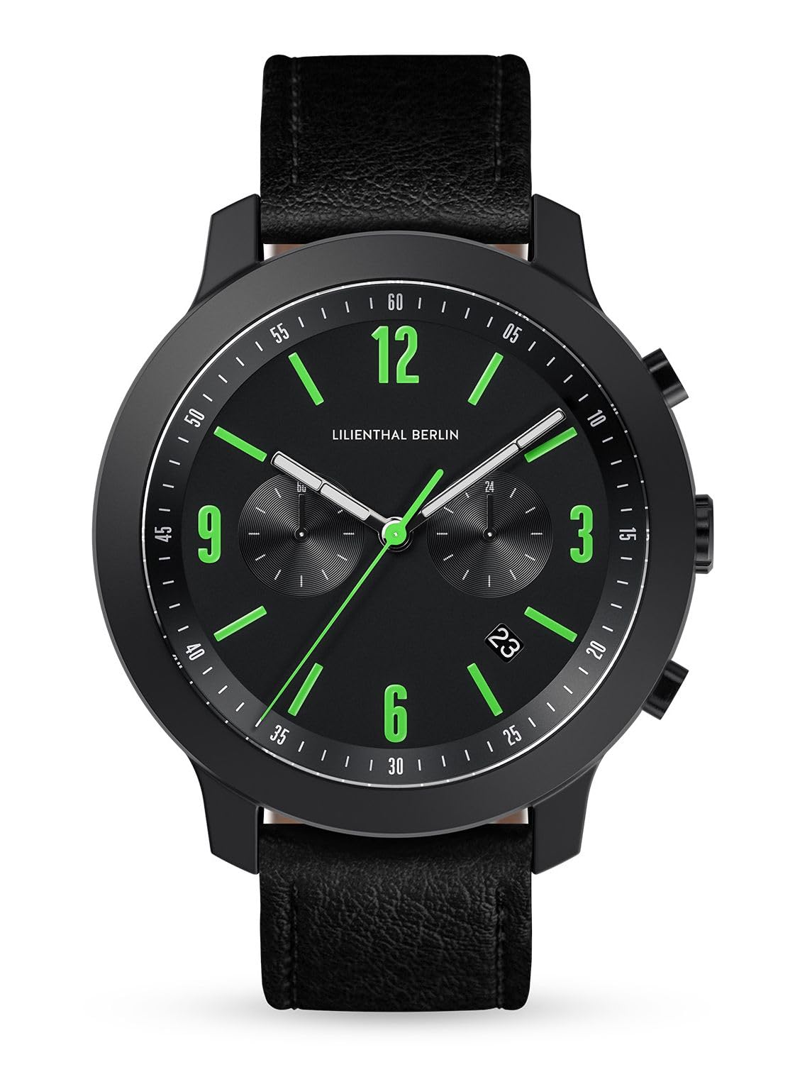 

Watch Chronograph Date Made in Germany Black [Lillianthal Berlin] C02-004-B004C Men s чорний