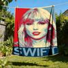 1 pezzo Coperta in Flanella da Esterno Taylor Swift, Accogliente & Calda Morbida Te Design Giocoso, Riposino Campeggio,