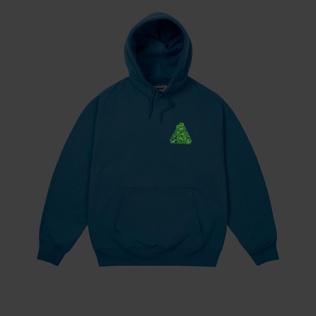 Palace Zodiac Tri-Ferg Hood Ocean Blue Unisex Tops P28CS052