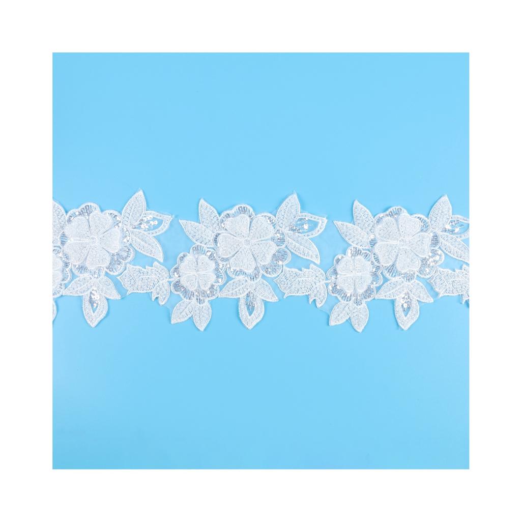 Bead Lace Accessories Width 20Cm Beads Bead Embroidery Mesh Bottom Embroidery Fabric Lace Fabric Decorative Lace