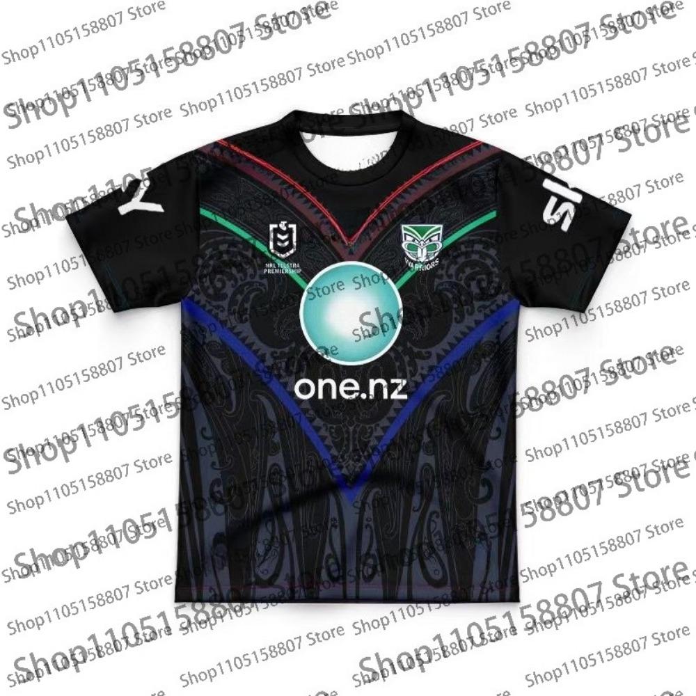2026 Summer Men's New Zealand Warriors Rugby Training Wear Children's T-shirt Men's and Women's