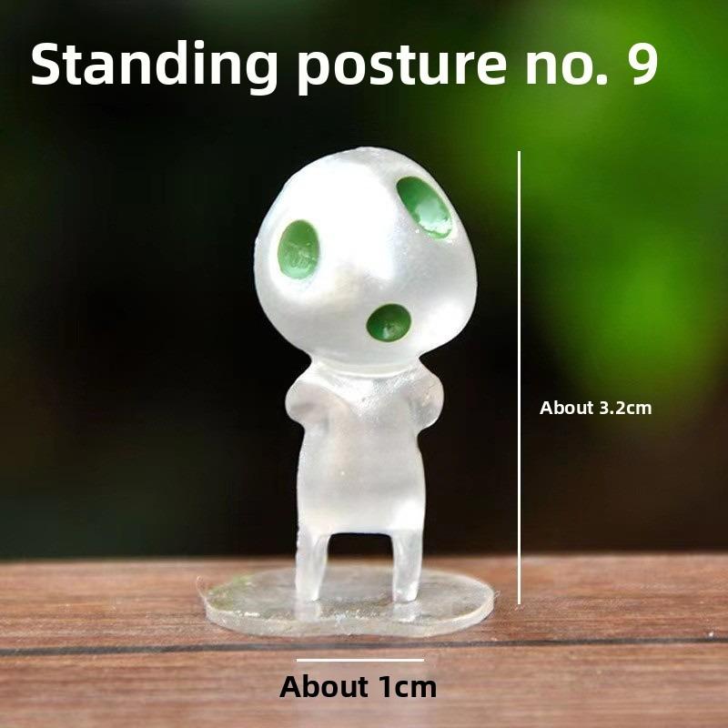 Mini princezna Mononoke Světelný strom Elfové Ozdoba pro panenku Mikrokrajinka Bonsai