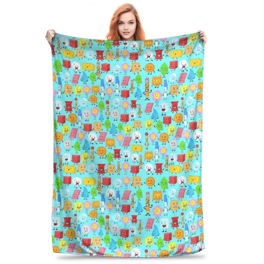 Inanimate Insanity Cartoon Blanket All Characters Plush Vintage Soft Throw Blanket Chair Covering Sofa All Season Bedroom