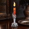 Flameless Flickering Candle Lamps Halloween LED Ghost Light, Spooky Hand Lamp Secret Room Scary Decor Tabletop Decor, Horror Light for Party