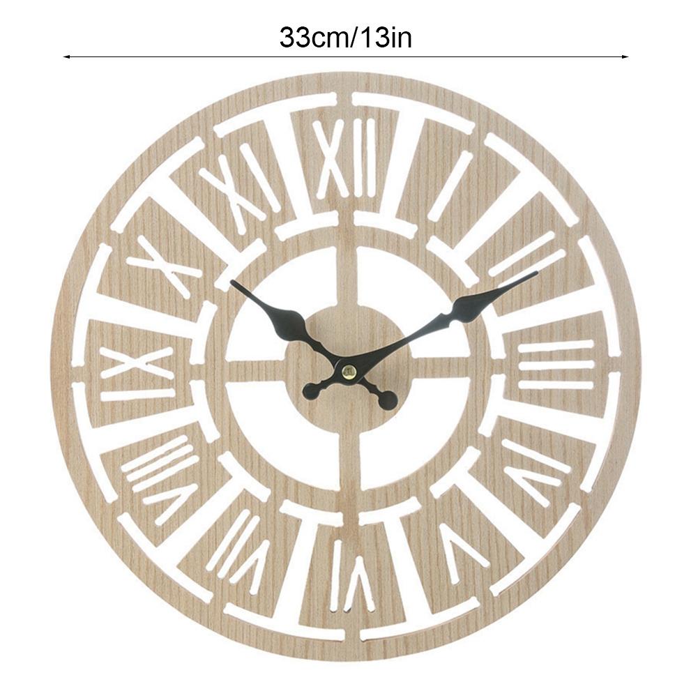 Wooden  Analog Display Decor Garden Hallway Outdoor Hanging Wall Clock (33cm)