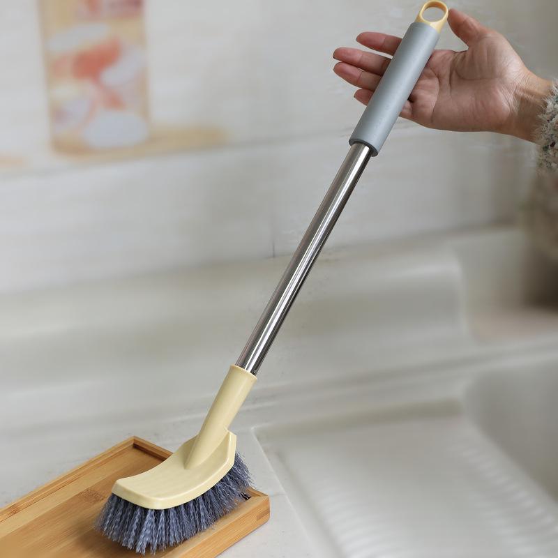 Long Handle No Dead Corner Toilet Cleaning Brush for Squat Toilets and Floors