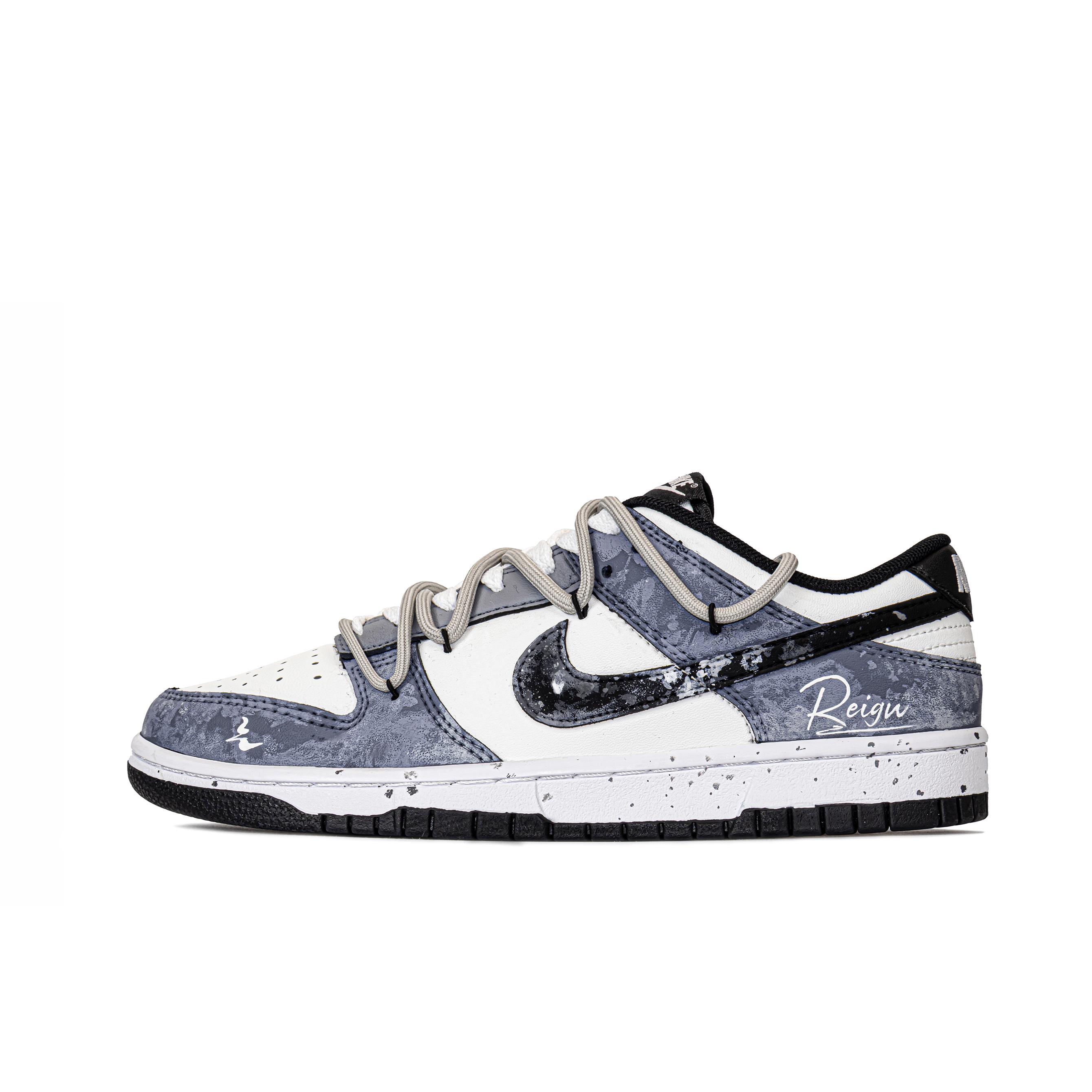 

Nike Dunk Gray Gull Abrasion Resistant Low top Skateboard Shoes Unisex Blue White HF5441-100(Team584-) 40.5