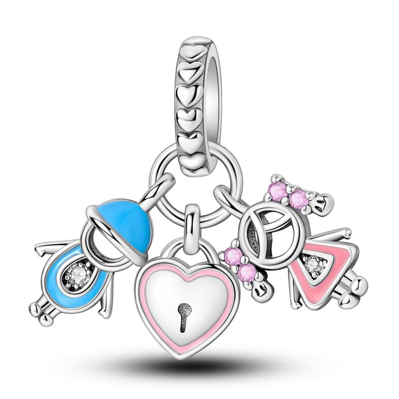 Newest Charms Beads Copper Colorful Dangle Cute Pets Pendants Fit Original Bracelet Necklace Diy Jewelry Gift