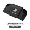 Car Glasses Box Leather Eyeglass Case Sun Visor Lenses Holder For Mercedes Benz C180 C300 W124 W176 W177 C200 C260 GLC CLE CLA JKLMP1