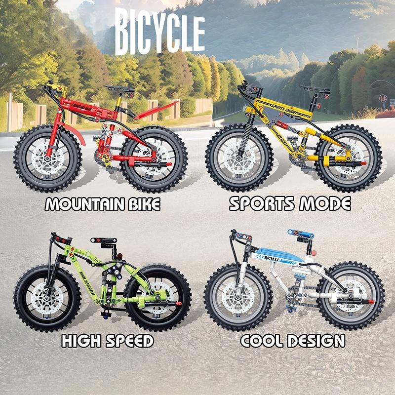 Creative Building Block Toys,Simulation Mountain Bike Model Building Block,Assemble Toy,Ornaments,Home Decor,Gifts For Boys