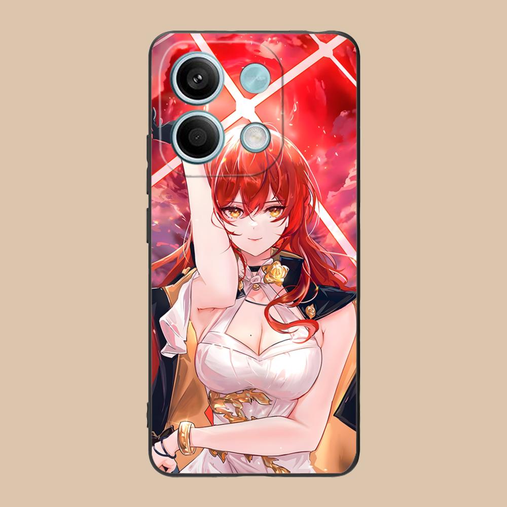 HSR Himeko Matte TPU Mobile Phone Case for Xiaomi 15 14 13 12 Mi 11 T Ultra Lite Pro S X 5G Colorful Printing Cover