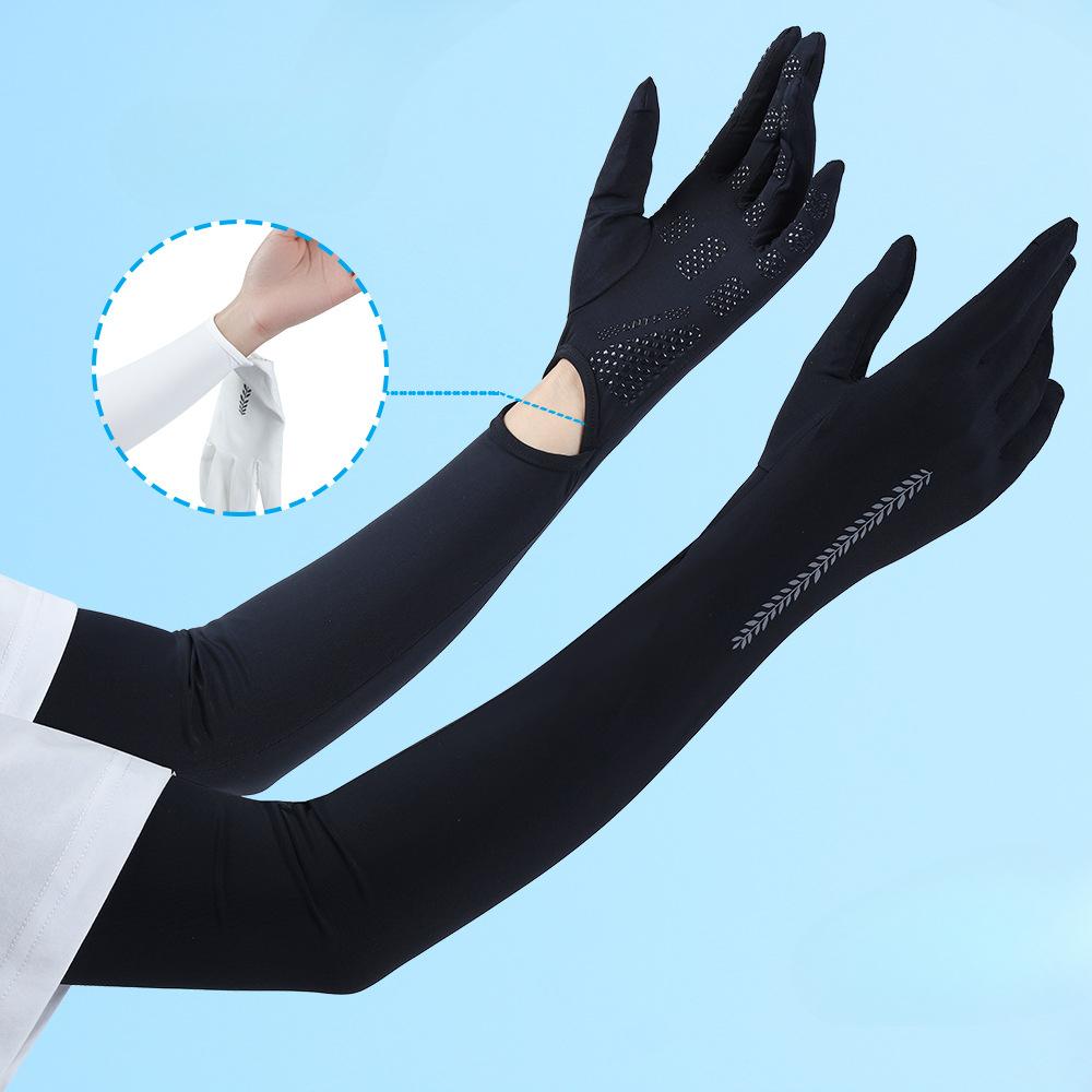 

Sunscreen Ice Sleeves Women s Korean Style Breathable Arm Sleeves Outdoor Driving UV Anti Light Summer Ice Silk Extended Sleeves One Size