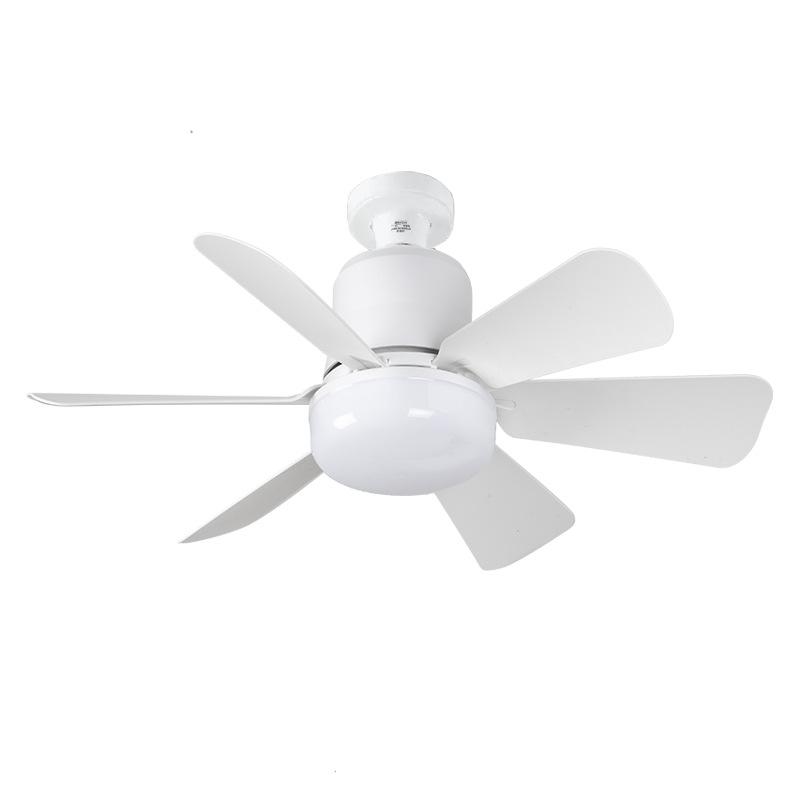 Bedroom Restaurant Kitchen E27 Screw LED Bulb Fan Light Remote Control Acrylic Ceiling Fan Light for Balcony Bathroom