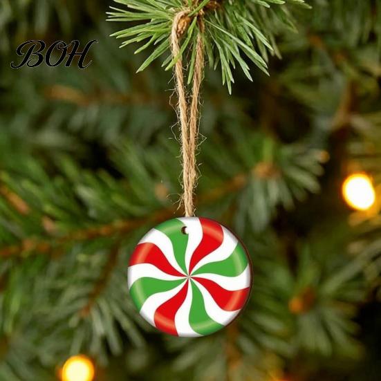 DIY Craft Ornaments 12/24/36Pcs Candy Cane Christmas Ornaments, Wooden Xmas Tree Decor with Red Green Indoor Holiday Home Striped Color, Hanging