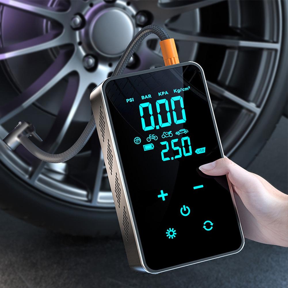 Tire Inflator Portable Air Compressor 150PSI Pump Tire Inflator With Digital Pressure Gauge USB Power Bank For Car Motorcycle