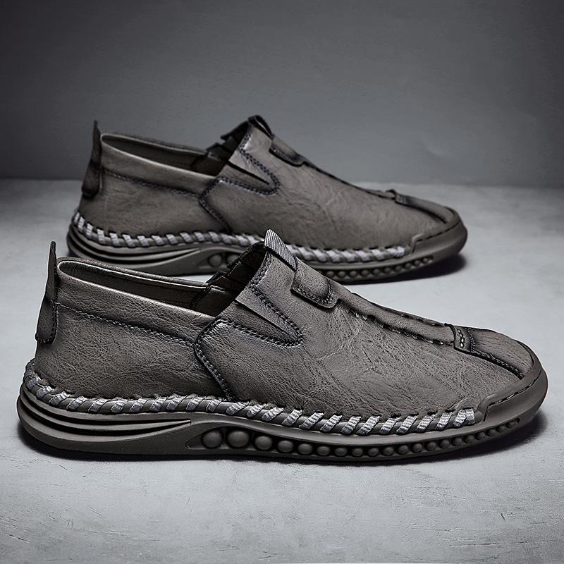 Handmade Casual Leather Shoes Men Loafers Moccasins Man Flats Shoes