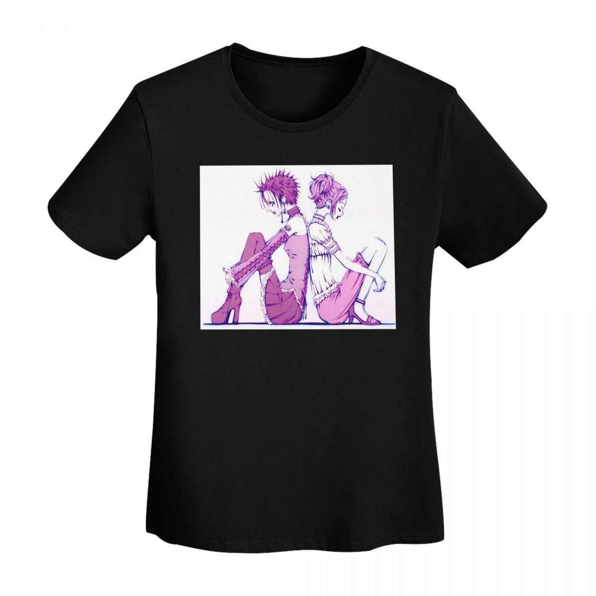 

Shoujo Unisexga Anime Nana TShirt Women Short Sleeve T Shirts Round Neck Clothing Cotton Summer Tees Streetwear 4XL