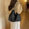 Large capacity denim bag women's lightweight new college student class shoulder bag chain tote bag
