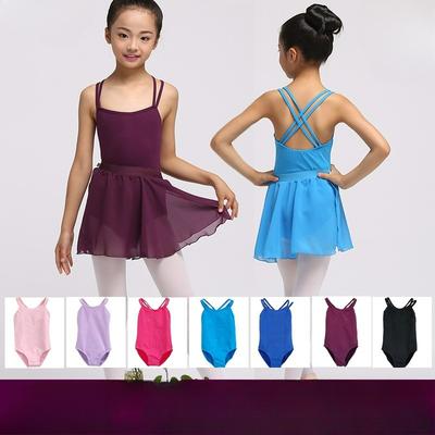 Kinder Sportkleidung, Mädchen Einteiler, Kinder Tanzkleidung, Baumwollträger, Mädchen Gymnastikkleidung, Ballettkleidung