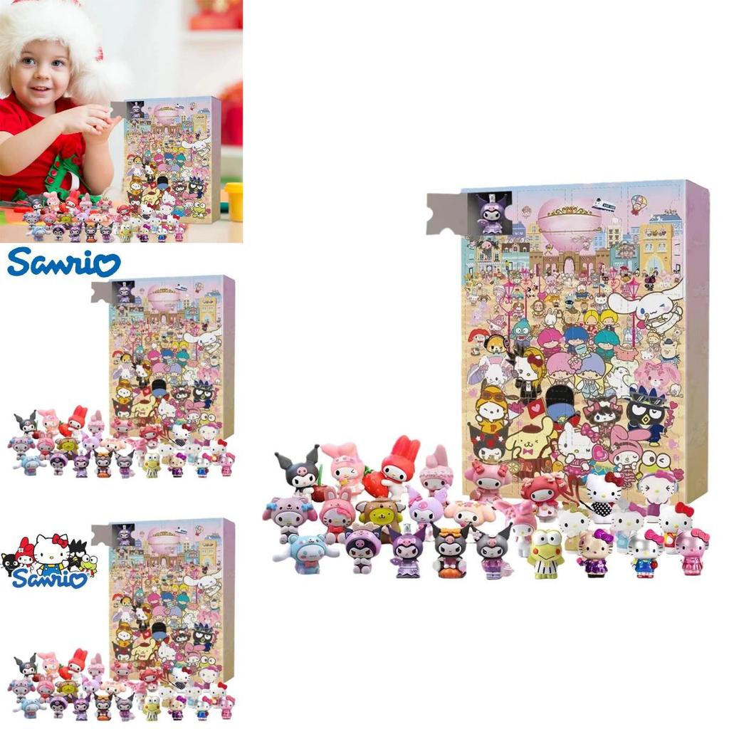 2024 New Arrival Sanrio Hello Kitty Christmas Countdown Surprise Calendar Box With 24 Unique Collectibles For Interactive Play
