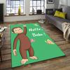 1pc Curious George (7) Design Area Rug - Non-Slip, Soft & Cozy Floor Mat for Living Room, Bedroom, Office - Indoor/Outdoor Decorative Carpet