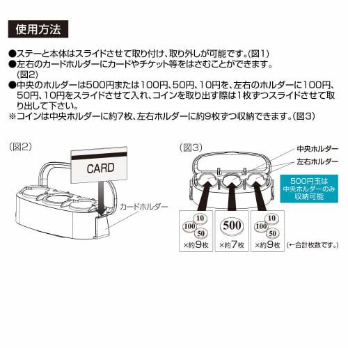 SEIWA Car Supplies Coin & Card Holder Spring Specification Coin Case Coin Purse Black WA58 Storage Car Parking Ticket Ticket