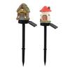 Mushroom Solar Lights, Mushroom House Statue, Fairy Cottage Garden Stake Lights, Waterproof Outdoor Landscape Lights for Yard Patio Lawn Pathway