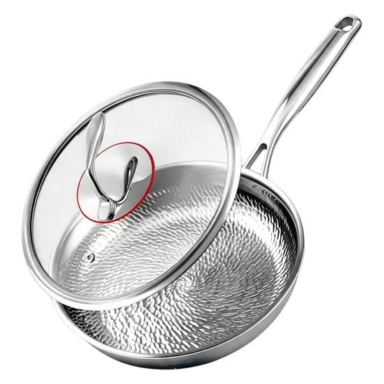 Pure Titanium Skillet with Lid Frying