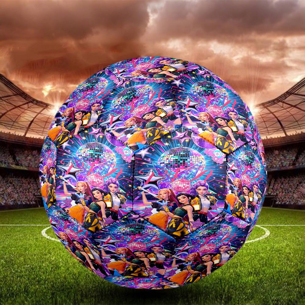 K Print Size 5 Soccer Ball, Standard Match Football for Sports Game and Team Practice, Ideal Gift for Soccer Fans