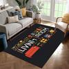 Floor Mat Crystal Fleece Non-Slip Living Room Carpet - Vibrant Geometric Design,  Polyester  Longest Side,