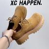 Derby Thick soled Men's Shoes Quality minimalist style Leisure Outdoor Party Daily handsome thick soled  young adults shoes