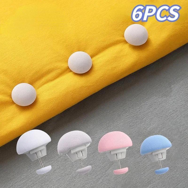 

6 шт. Зажим для простыни, одеяла, противоскользящие пряжки для одеяла, зажим для фиксации пододеяльника, одна кнопка для разблокировки, держатель одеяла, фиксатор, захваты серый