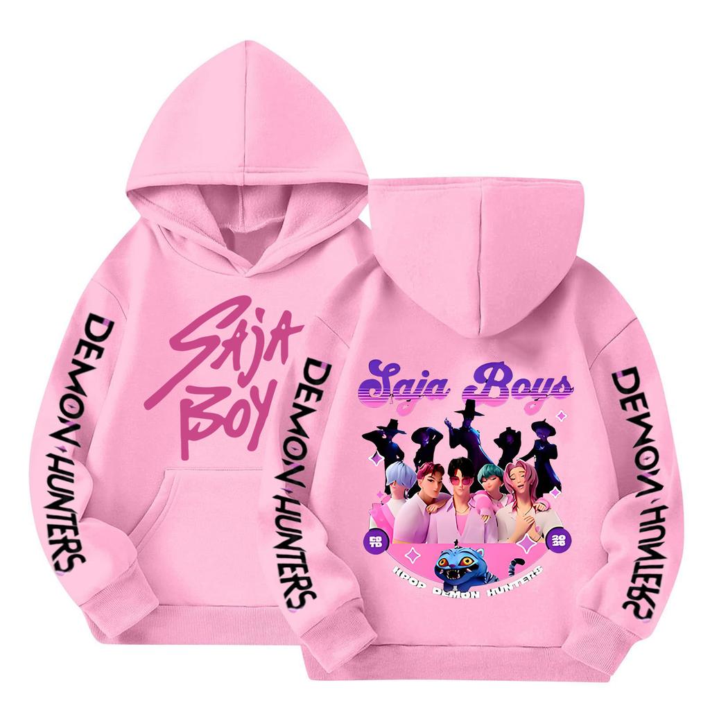 Kinder Langarm Lockerer Pullover Buchstabenaufdruck Kordelzug Kapuzen-Sweatshirt