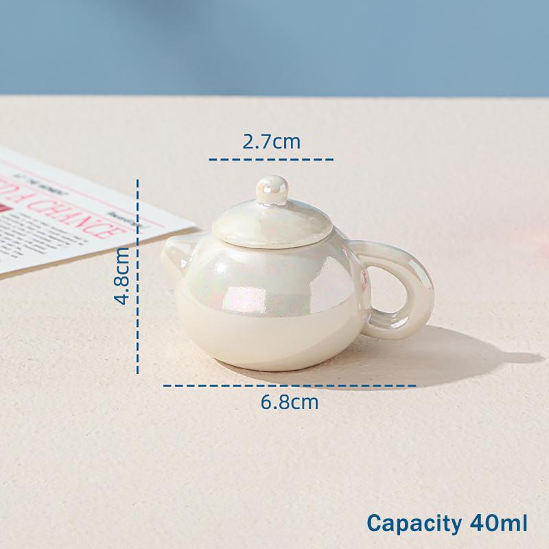 1PCS Ceramic Mini Kung Fu Tea Tea Teapot Teacup Chinese Ceramic Kettle Home Decoration Coffee Cup Cute Teaware Desktop Ornaments