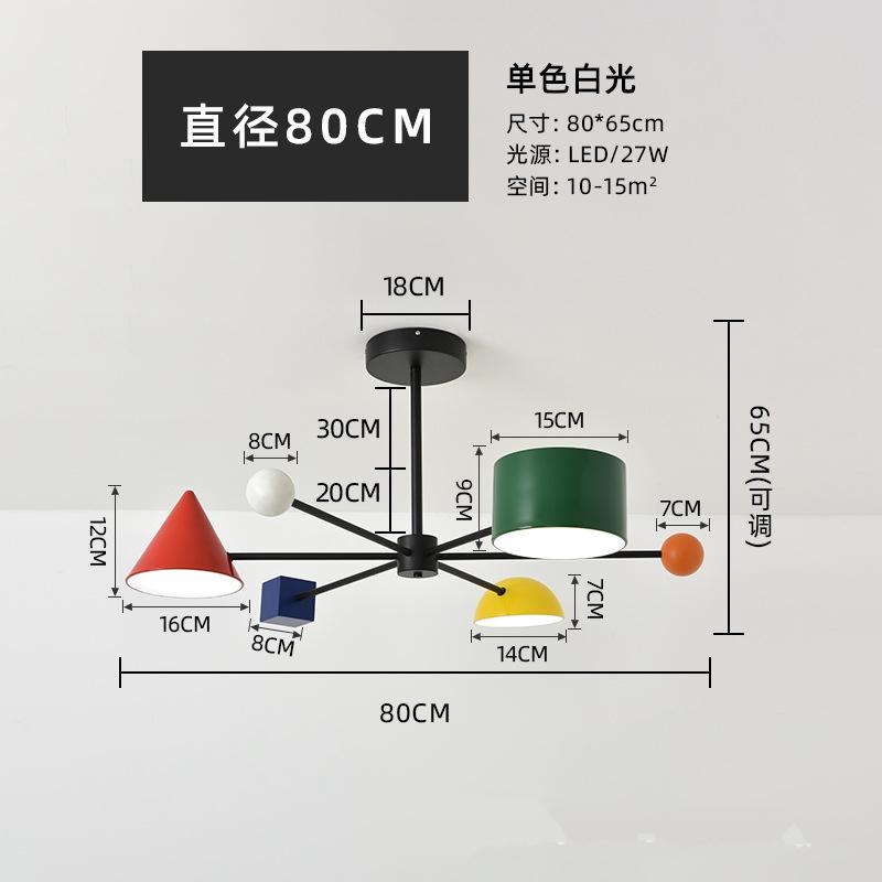 

Детская комната Люстра цвета макарон Современный светодиодный декор Подвесные светильники Люстра Подвесные светильники Потолочный светильник для ресторана
