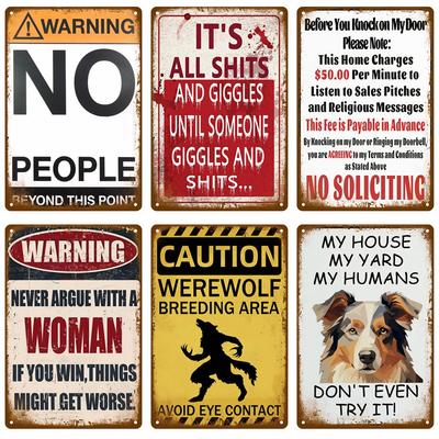 Vintage Room Decoration Home Decor Items Tin Signs Aesthetic Men Bedroom Metal Signs Retro Metal Plate Posters Wall Art Mural