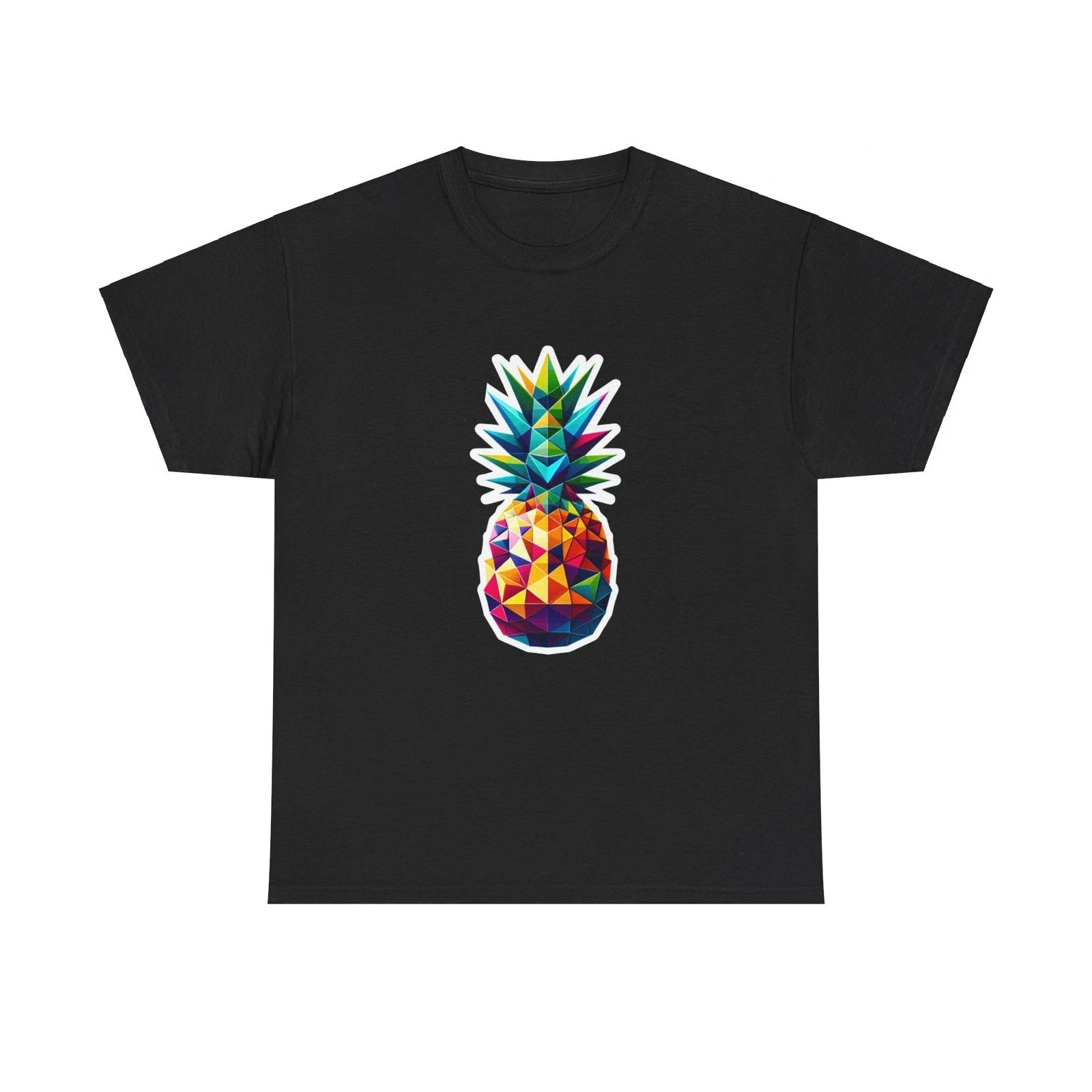 Unisex Adult T Shirt Colorful Geometric Pineapple Fruit Summer Tropical Vacation S