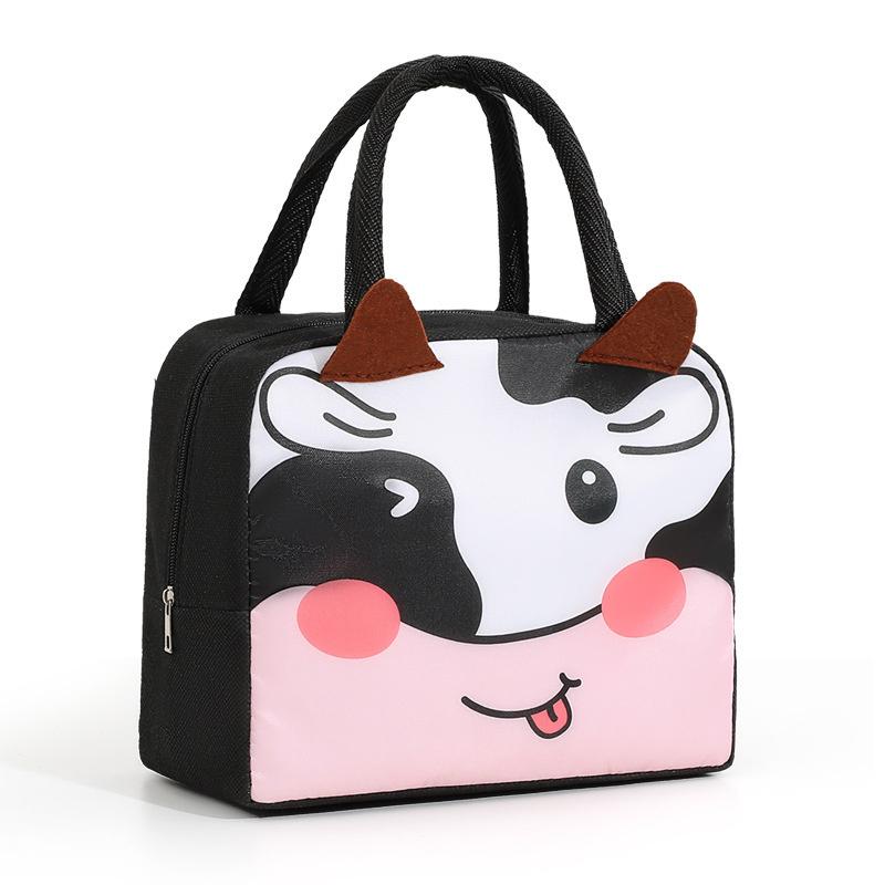 Portable Cartoon Stereoscopic Lunch Bag Thermal Thermal Bag Insulated Lunch Box Bags Lunch Box Accessories Oxford Cloth Tote Bag