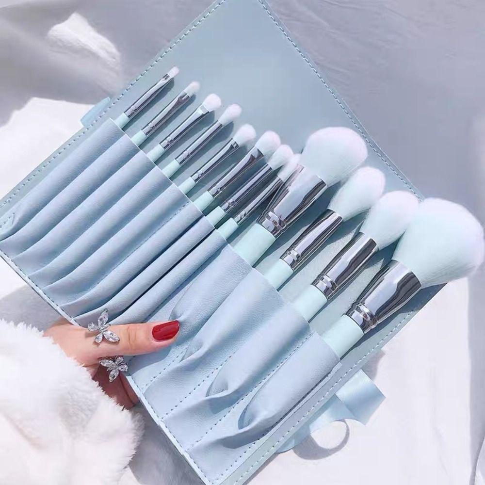 12Pcs/Set Furry Professional Makeup Brushes Tools Cosmetic Brush Set Eyeshadow Powder Brush Women
