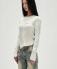 Not4Nerd W Diagonal Button Knit Cardigan - Ivory
