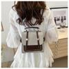 New academic style retro largecapacity commuting and leisure diagonal span portable shoulder backpack