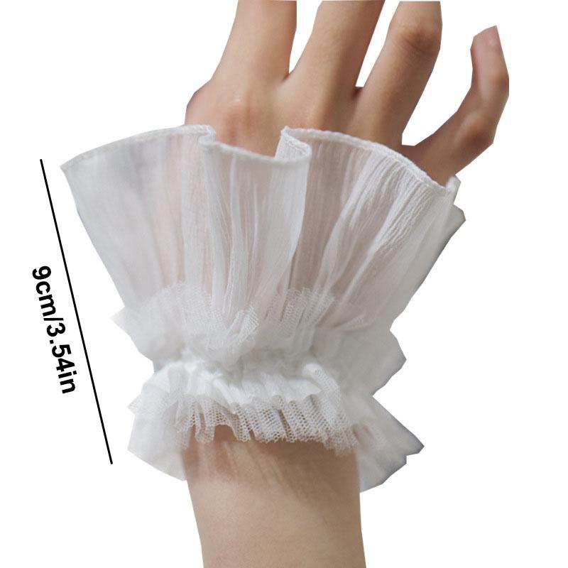 Nail Decorations For Nail Art Lace Fake Pleated Cuff Manicure Photography Props Fake Sleeves Nails Accessories Salon Supplies