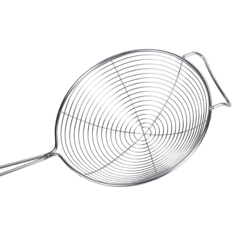 Long Handle Skimmer Spoon Stainless Steels Spiders Wire Strainer Ladle with Hook for Boiling Noodles and Hot Pot Serving in Kitchen Use