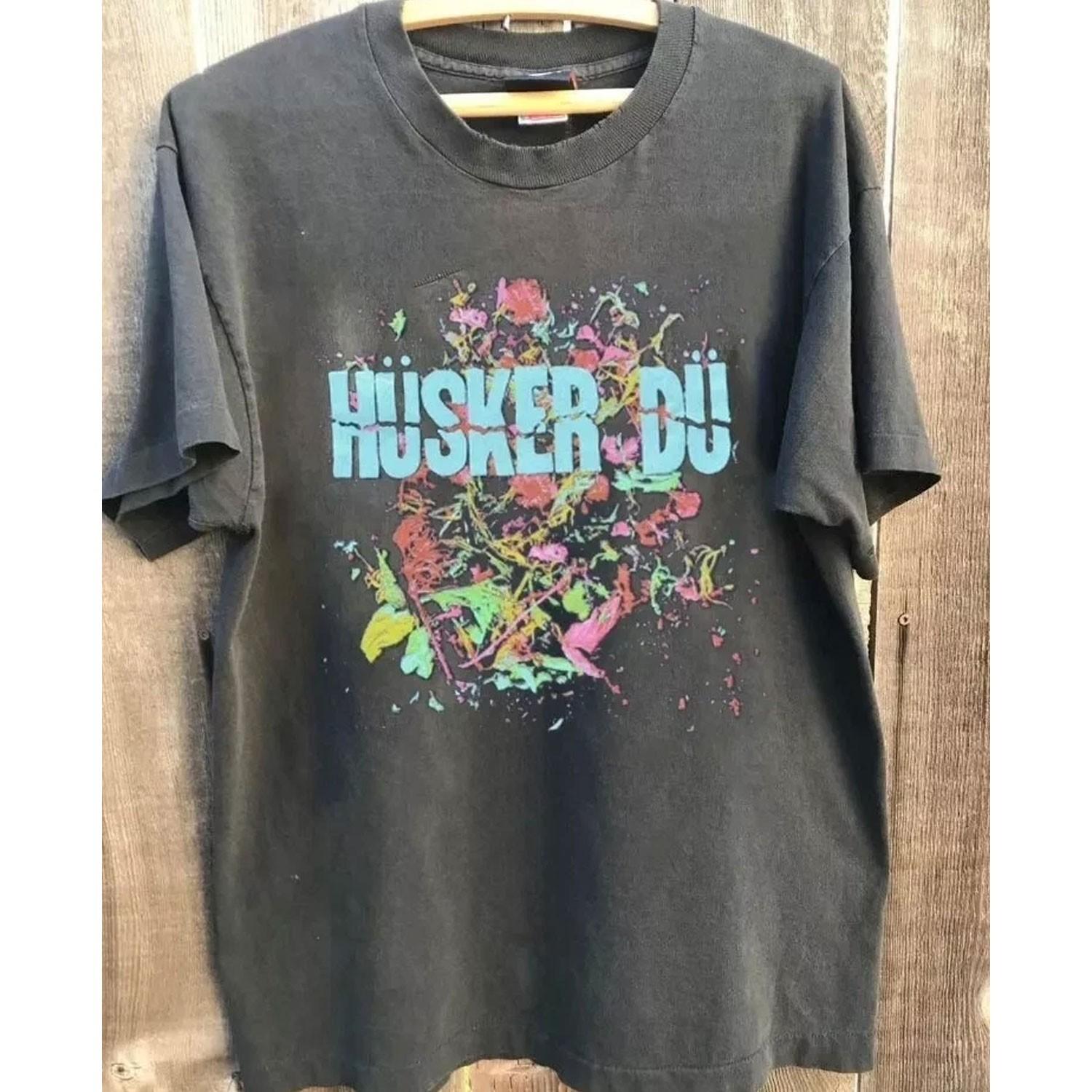 Husker Du Band Shirt Husker Du Charcoal Cotton Color T-shirt S