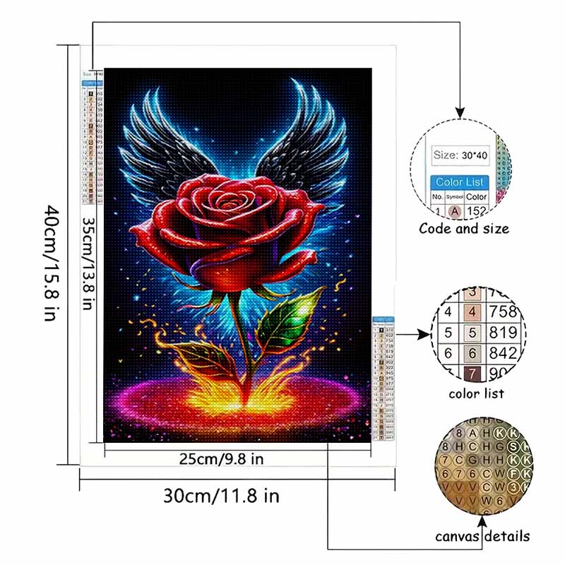 New Arrival 5D DIY Full Circle Diamond Painting "Rose Flower" Embroidery Cross Stitch Home Decor Gift
