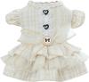 Puppy Clothes Luxury Dog Dress Bow Lace Dog Skirt Cotton Dog T Shirt Girls Dog Costume Chihuahua Bichon Clothing Apparel