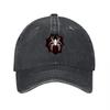 Spider Emblem Washed Canvas Baseball Cap Dark Gray Embroidered Logo Adjustable Fit Unisex Streetwear Hat Casual Outdoors Style