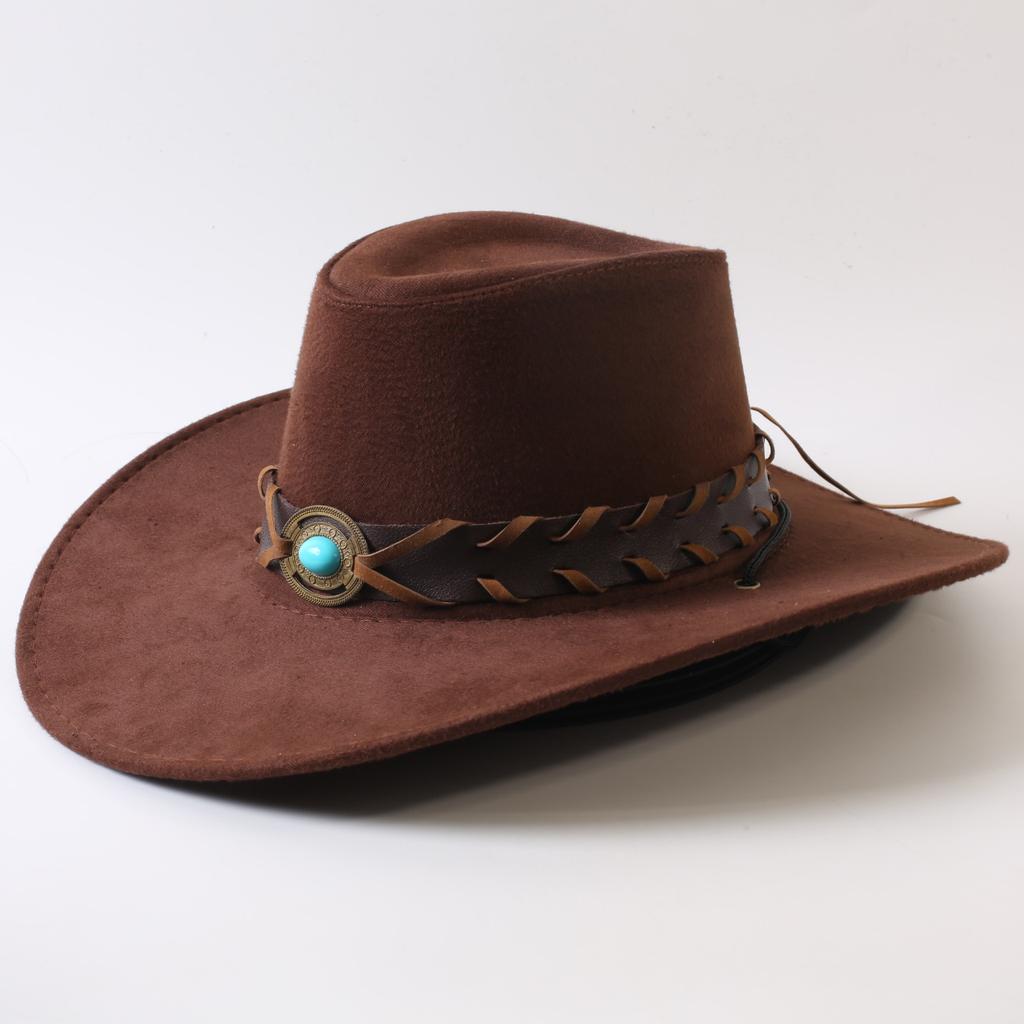 Popular European and American Classic Big-brimmed Western Cowboy Hat Men's and Women's Outdoor Fashion Anti-sun Cowboy Hat Jazz Hat
