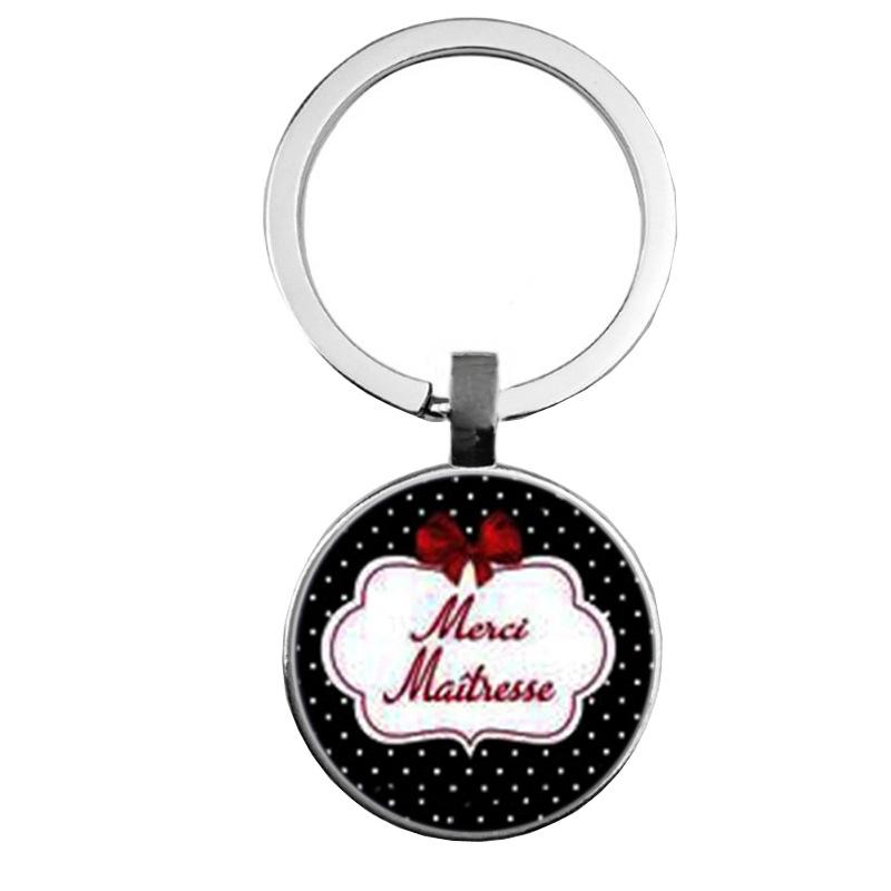 Keychain Accessories Pendant Floral Thanksgiving Text Good Friends Retro Personalized Keychain Gift Pendant